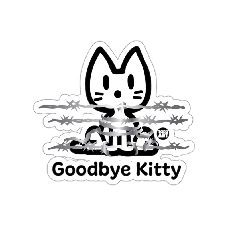 Load image into Gallery viewer, Goodbye Kitty Barbed Wire Art Sticker for Sale
