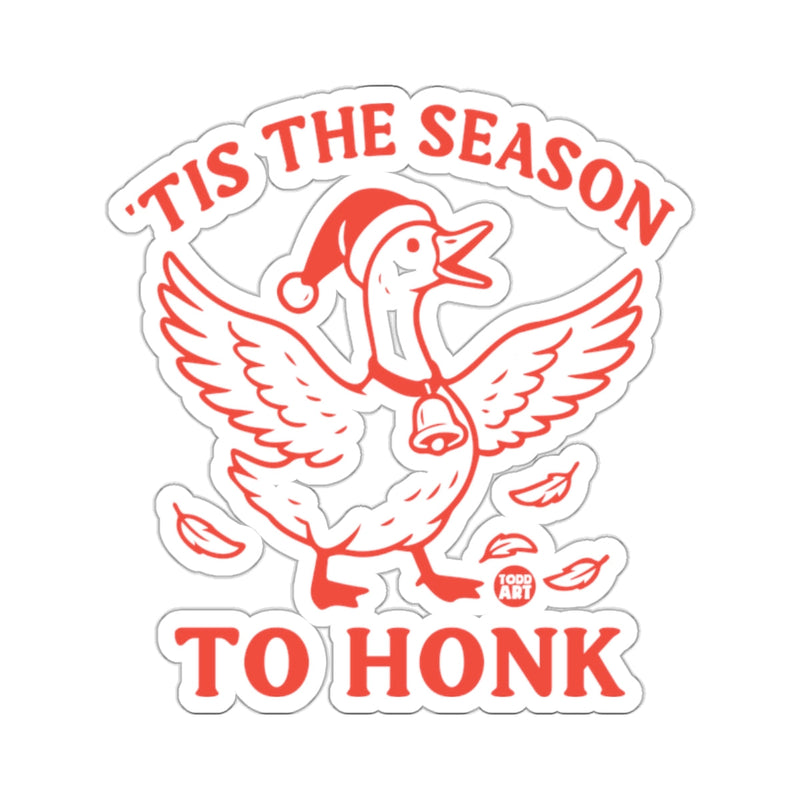 Load image into Gallery viewer, TIS THE SEASON TO HONK Santa Goose festive red design 

