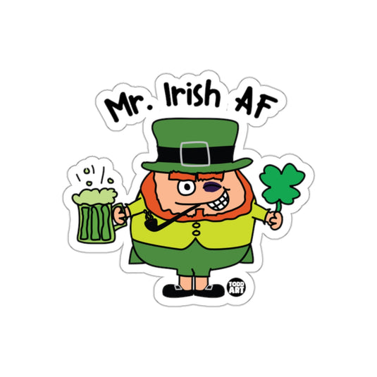 Mr. Irish AF Leprechaun Sticker for St. Patrick's Day