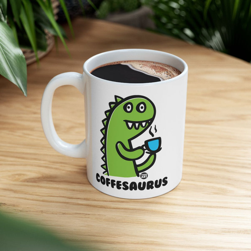 Load image into Gallery viewer, Coffeesaurus Funny Coffee Mug Cute Dinosaur Design
