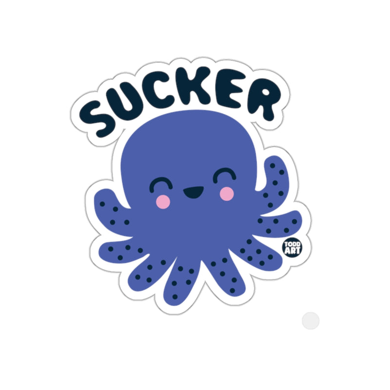 Load image into Gallery viewer, Cute Sucker Octopus Sticker with Happy Cartoon Art
