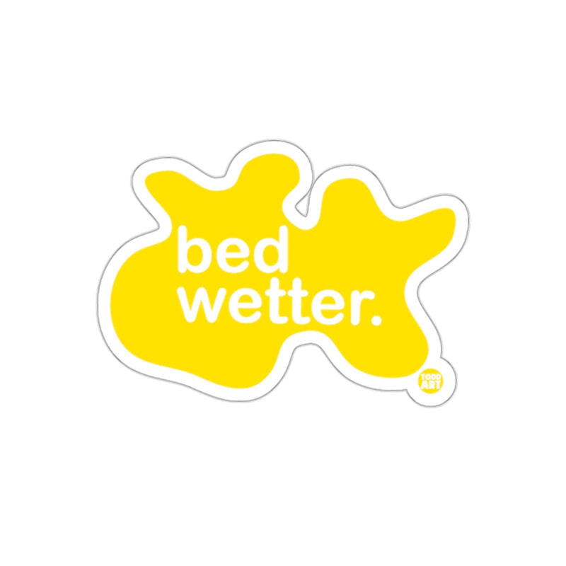 Load image into Gallery viewer, Bed Wetter Todd Art Yellow Background Design sticker
