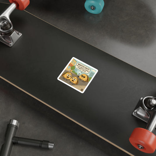 Watch Out Short Bread Cookies Funny Sticker Skateboard Decal