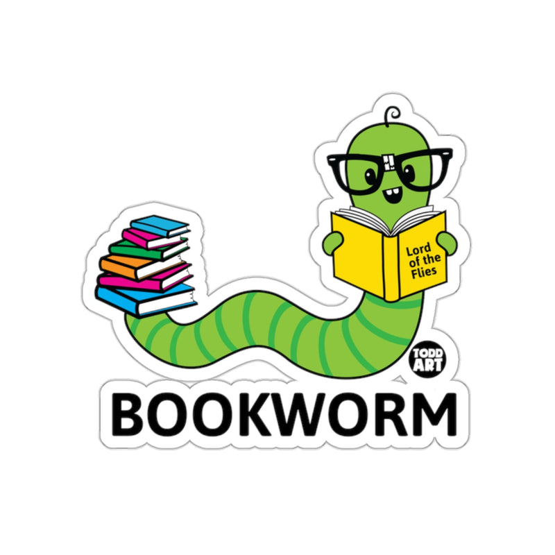 Load image into Gallery viewer, Bookworm Reading Lord of the Flies Sticker Product
