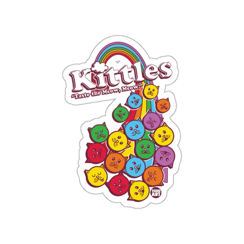 Load image into Gallery viewer, Kittles Taste the Meow Meow Colorful Cats Sticker
