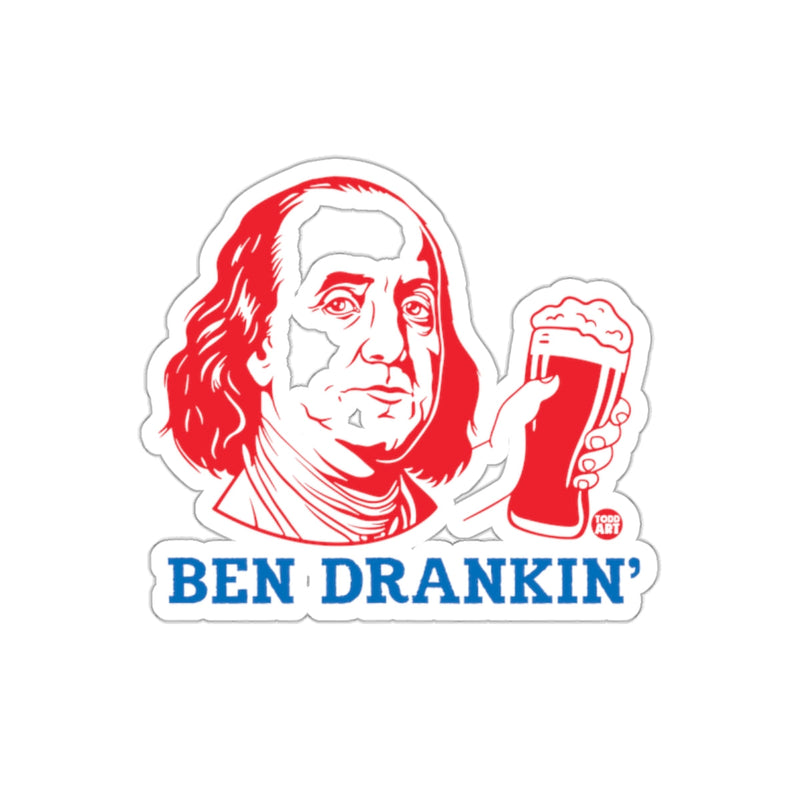 Load image into Gallery viewer, Ben Drankin Sticker Retro Design Benjamin Drink Fun
