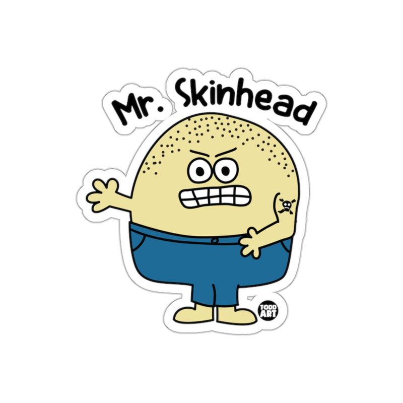 Load image into Gallery viewer, Mr. Skinhead Cartoon Character Sticker by Todd Art
