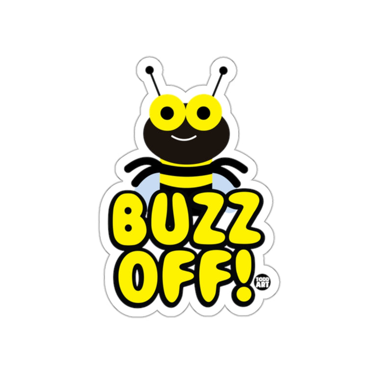 Load image into Gallery viewer, Buzz Off Bee Cartoon with Cute Expression Sticker
