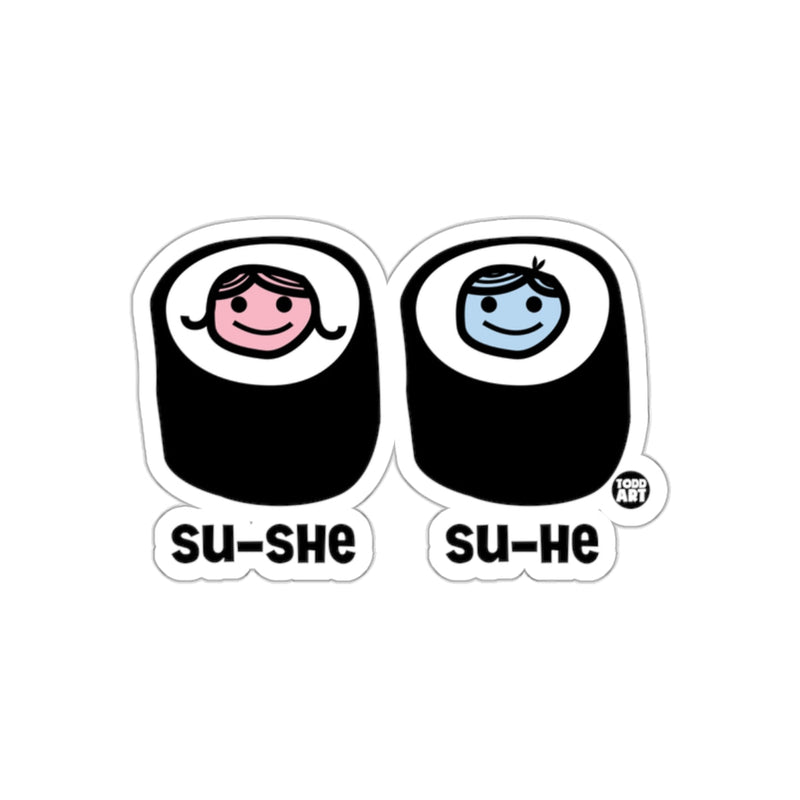 Load image into Gallery viewer, Cute Su-She Su-He Sticker for Fun Product
