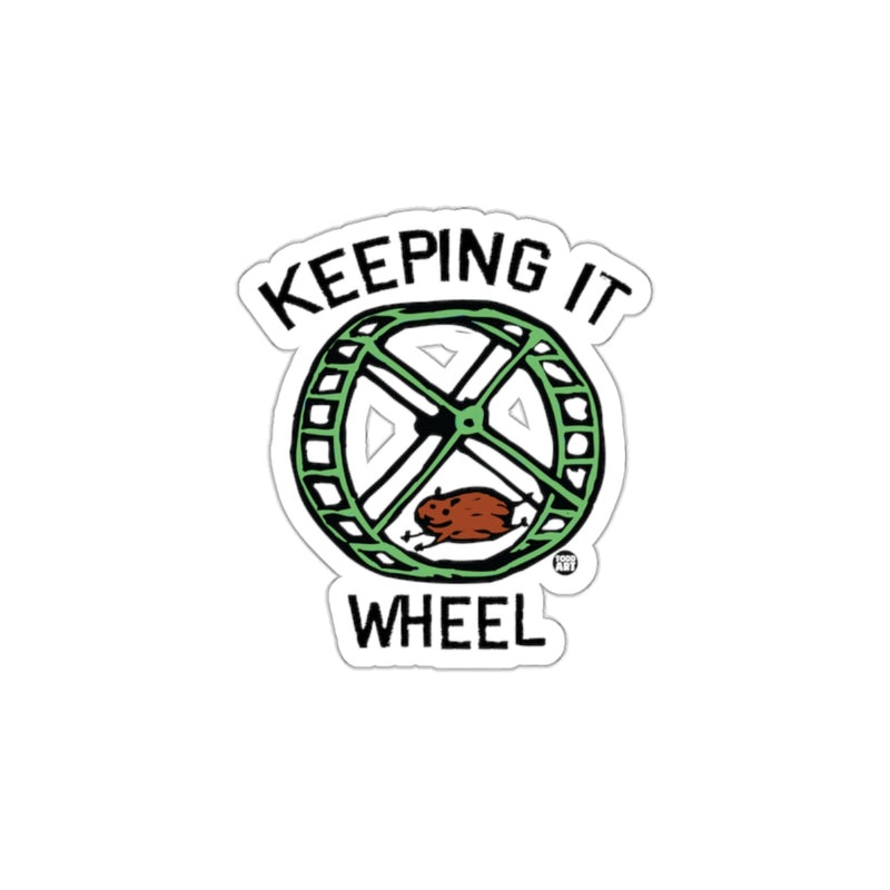 Load image into Gallery viewer, Keeping It Wheel Hamster Sticker Fun Design
