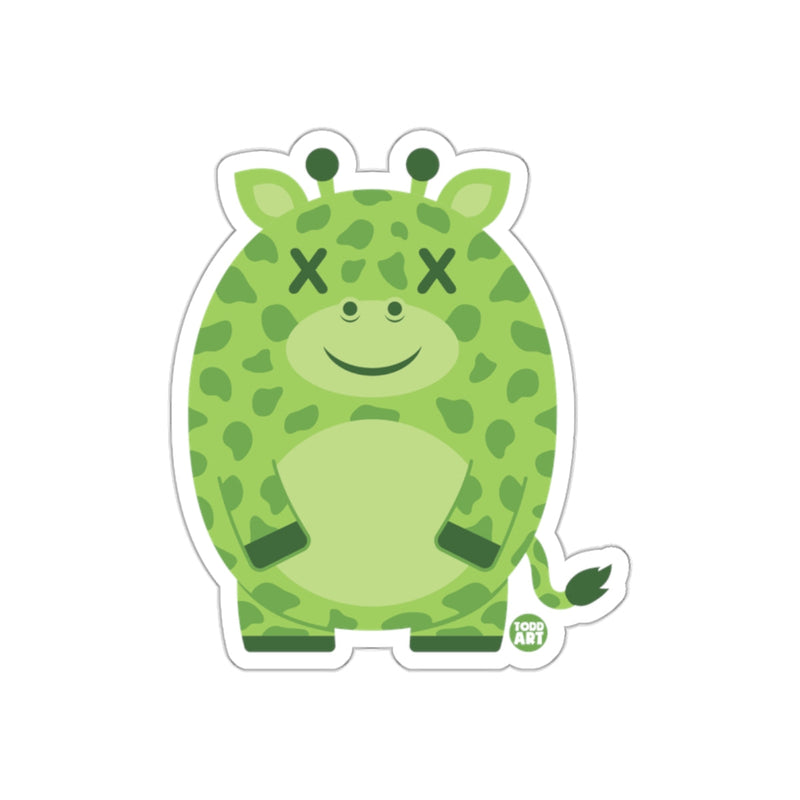 Load image into Gallery viewer, Cute Green Giraffe Character Sticker for Kids
