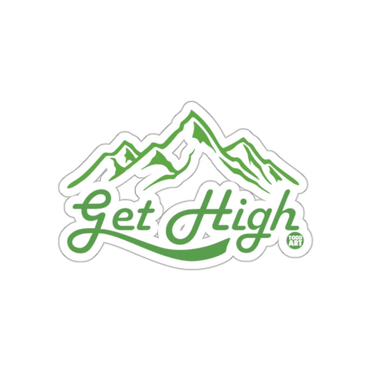 Get High in the Mountains Green Inspired Art sticker