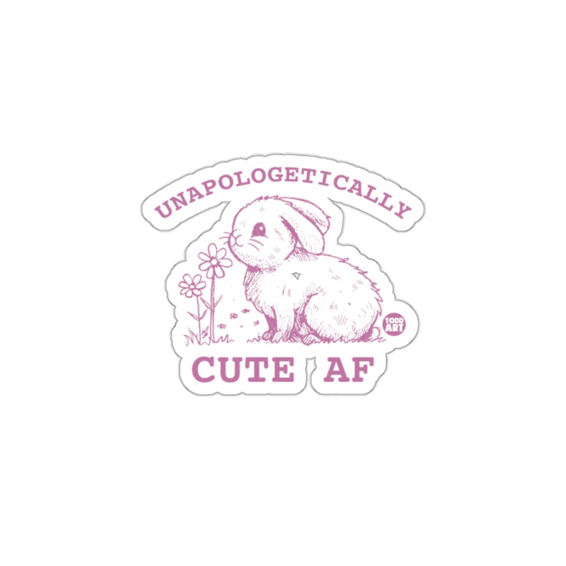 Load image into Gallery viewer, Unapologetically Cute AF Sticker Adorable Bunny Design
