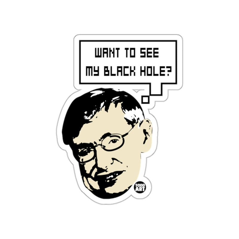 Load image into Gallery viewer, Want to See My Black Hole Funny Hawking Physics sticker

