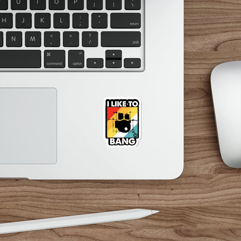 Load image into Gallery viewer, I Like To Bang Drum Set Music Retro Design Sticker 
