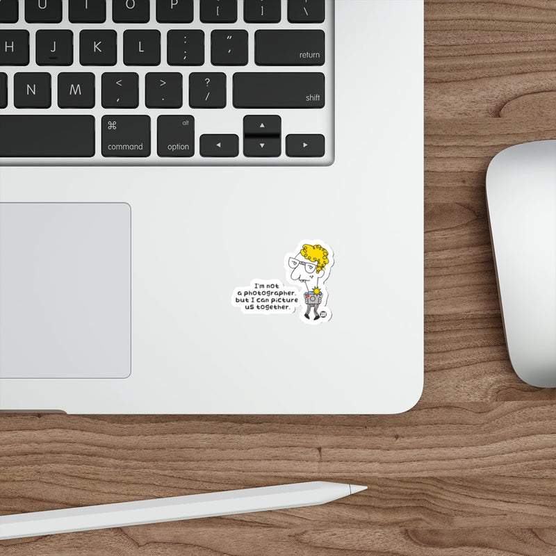 Load image into Gallery viewer, I'm not a photographer cute sticker for your laptop
