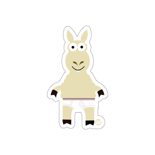Cute Cartoon Llama Character with Big Eyes Sticker