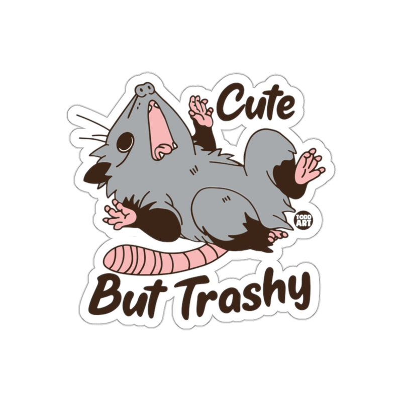 Load image into Gallery viewer, Cute But Trashy Cartoon Possum Lying On Back sticker

