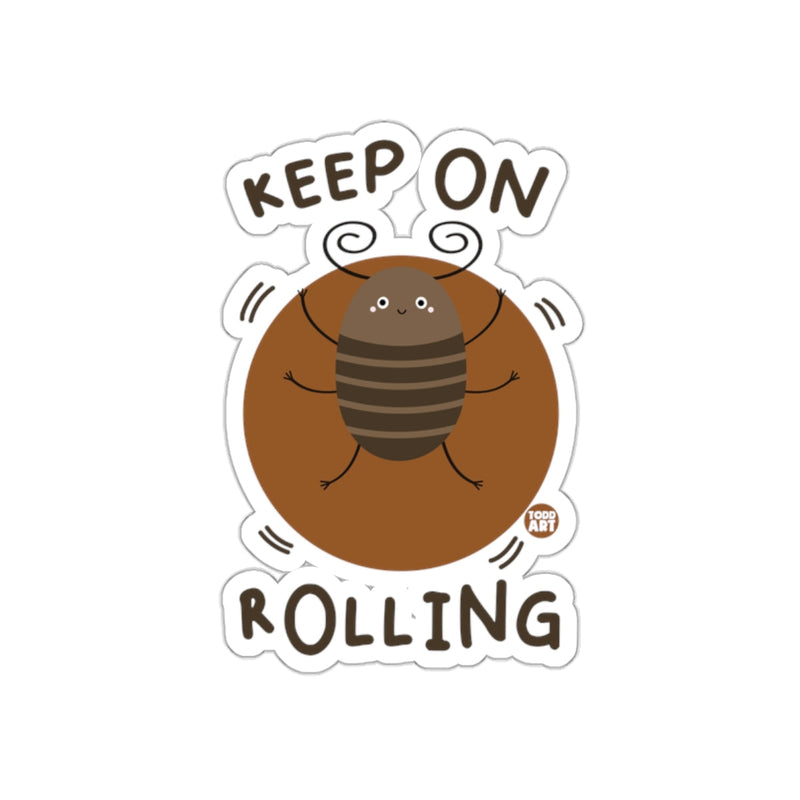 Load image into Gallery viewer, Keep On Rolling Cartoon Bug Design Sticker
