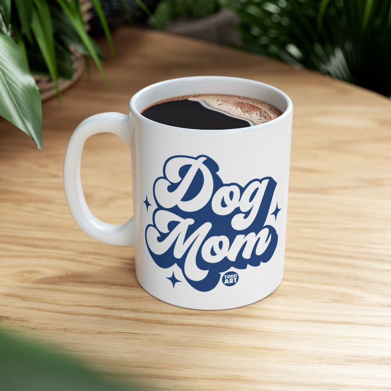 Load image into Gallery viewer, Dog Mom Mug with Cute Text Design and Stars Graphic
