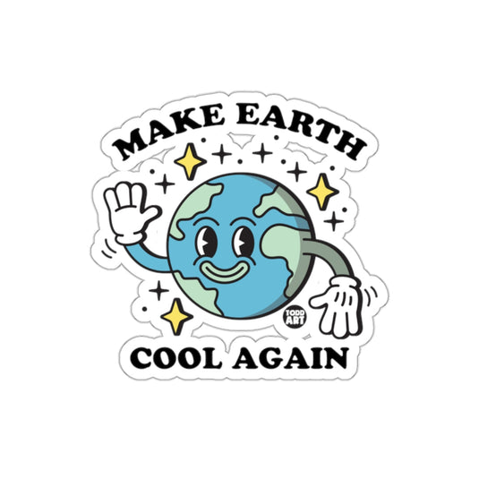Make Earth Cool Again Smiling Earth Sticker Product