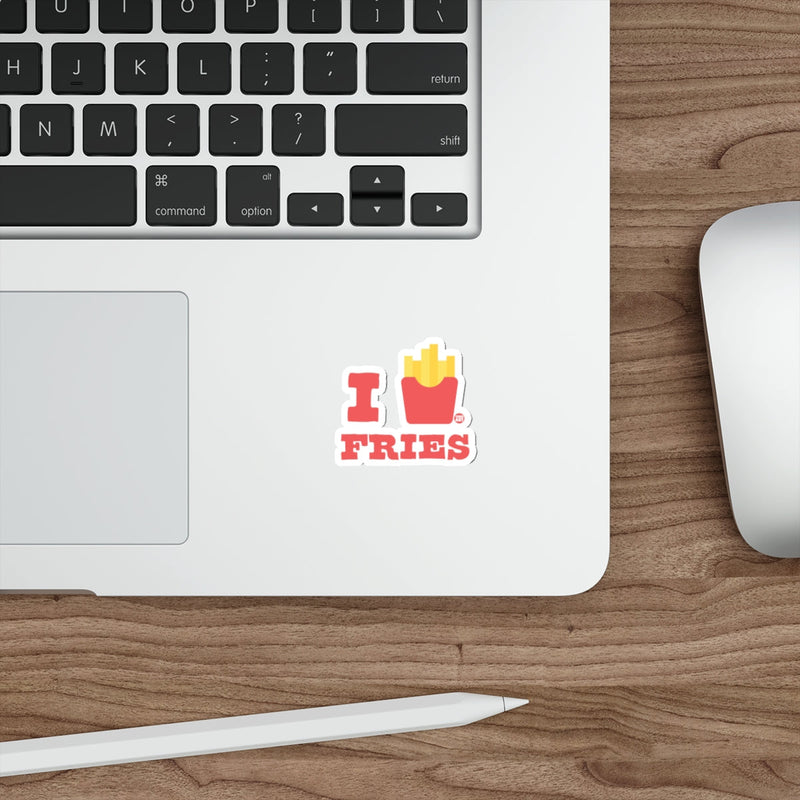 Load image into Gallery viewer, I Love Fries Cute Sticker for Laptops and Notebooks
