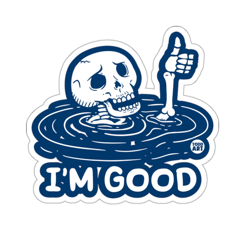 Load image into Gallery viewer, Skeleton Thumbs Up I'M GOOD Puddle Funny 

