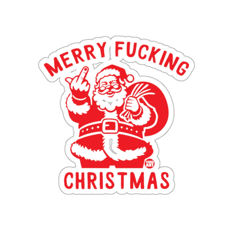 Load image into Gallery viewer, Merry Fucking Christmas Santa Claus Sticker
