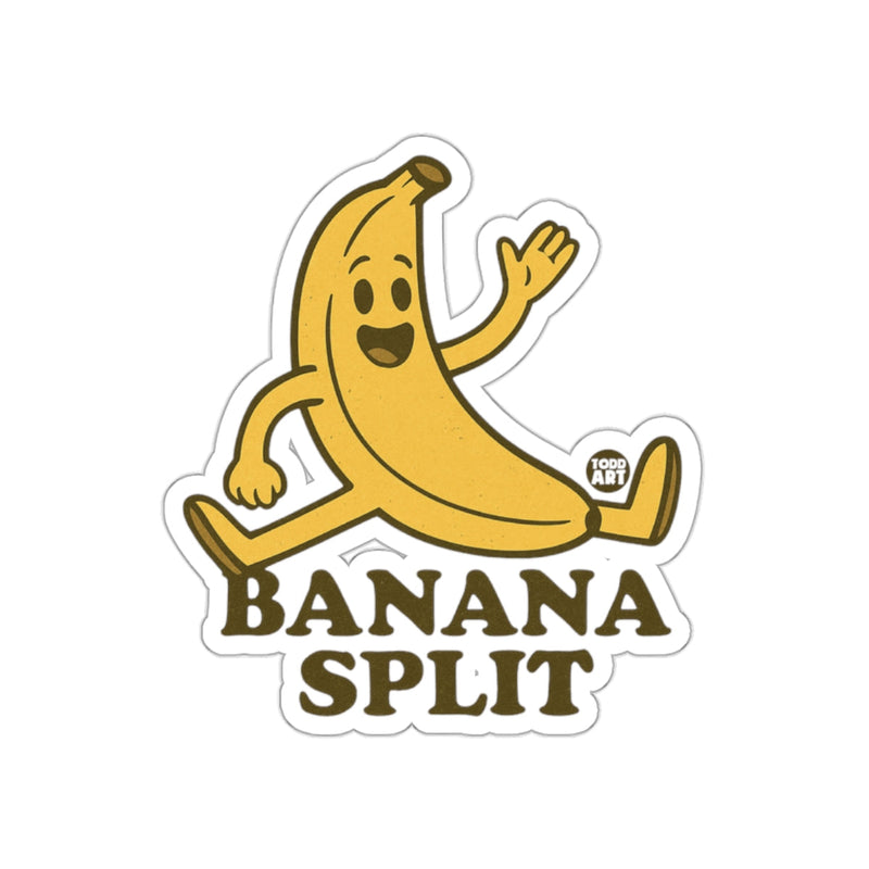 Load image into Gallery viewer, Happy Banana Split Sticker Funny Cartoon Character
