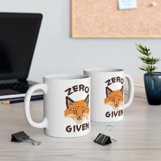 Zero Fox Given Funny Coffee Mug Office Humor Cup