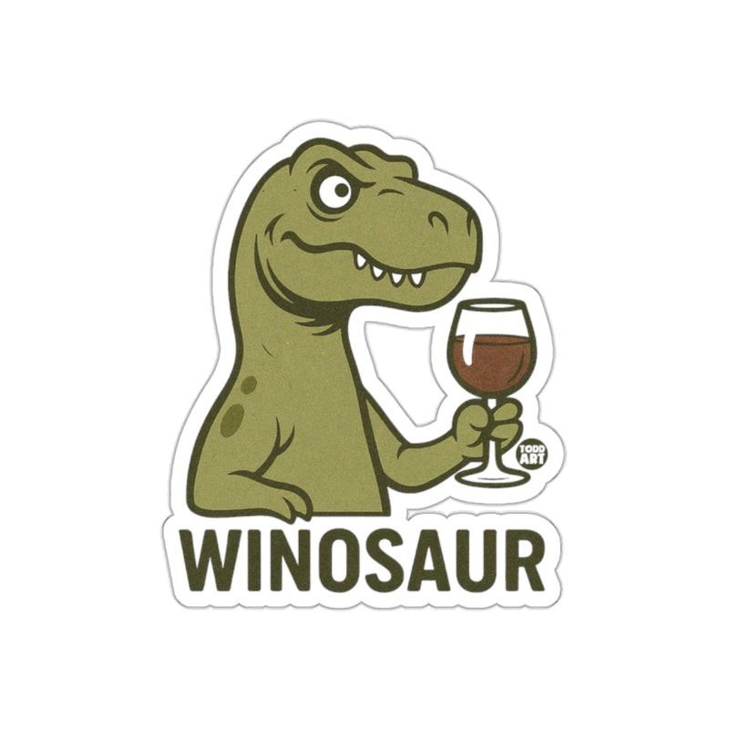 Load image into Gallery viewer, Funny Dinosaur Wine Lover Sticker
