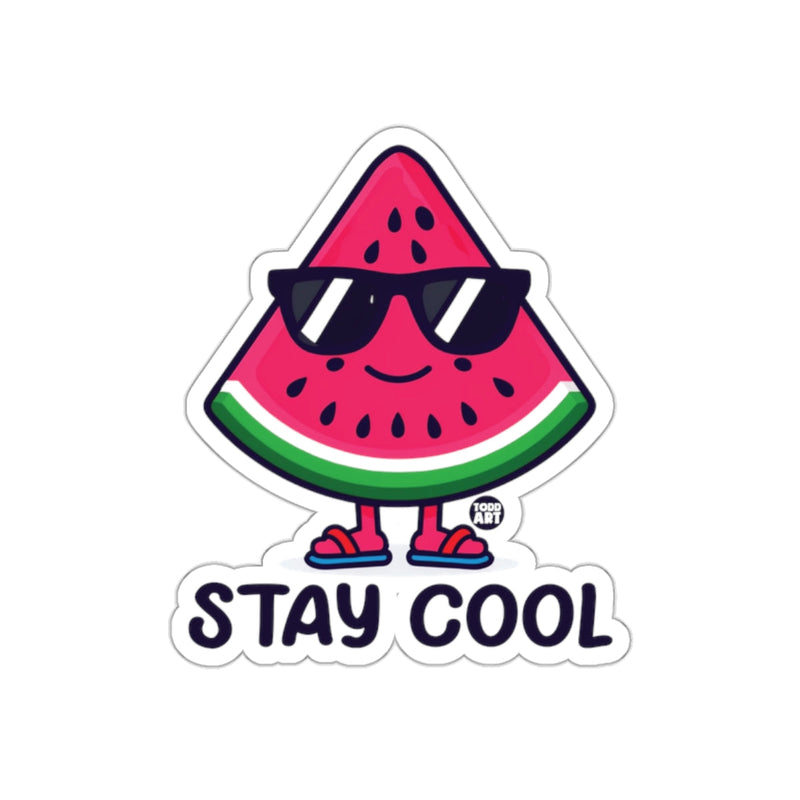 Load image into Gallery viewer, Stay Cool Watermelon with Sunglasses Sticker
