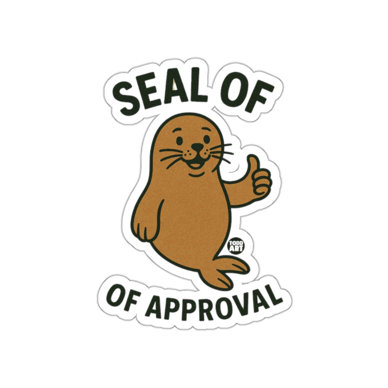 Load image into Gallery viewer, Seal Of Approval Thumbs Up Cartoon Sticker
