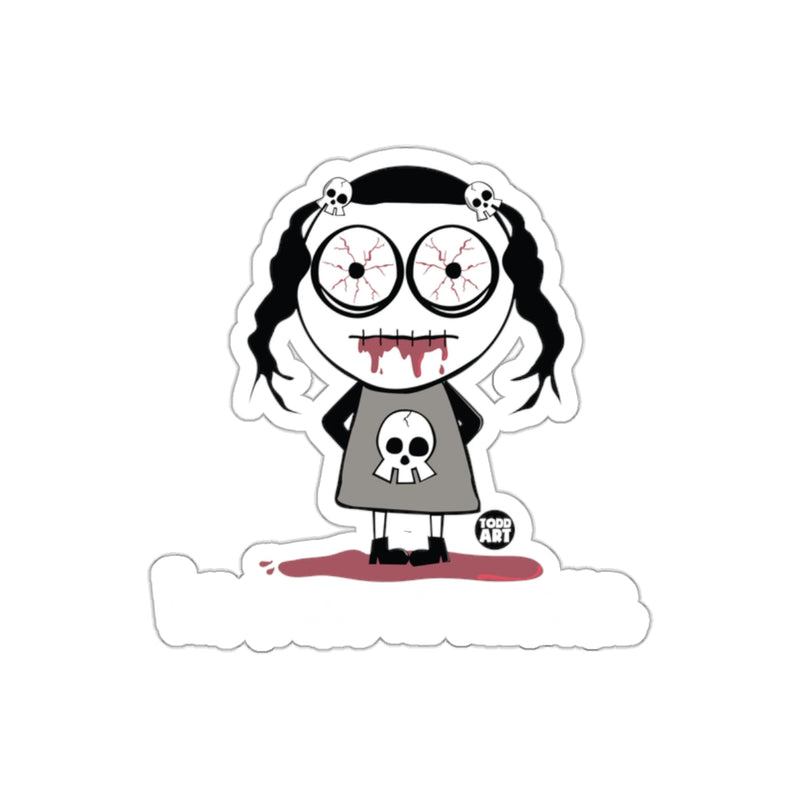 Load image into Gallery viewer, Skull Dress Zombie Girl Art Sticker Halloween Decor
