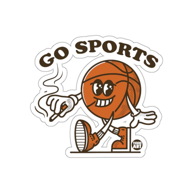 Load image into Gallery viewer, Go Sports Basketball Funny Character Novelty sticker
