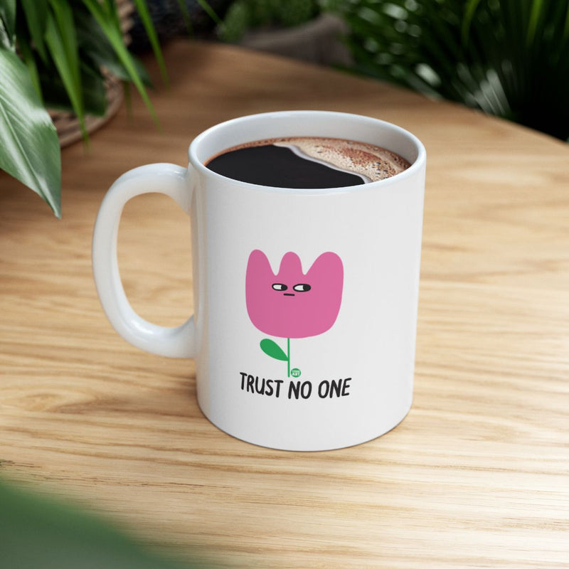 Load image into Gallery viewer, Trust No One Pink Flower Mug
