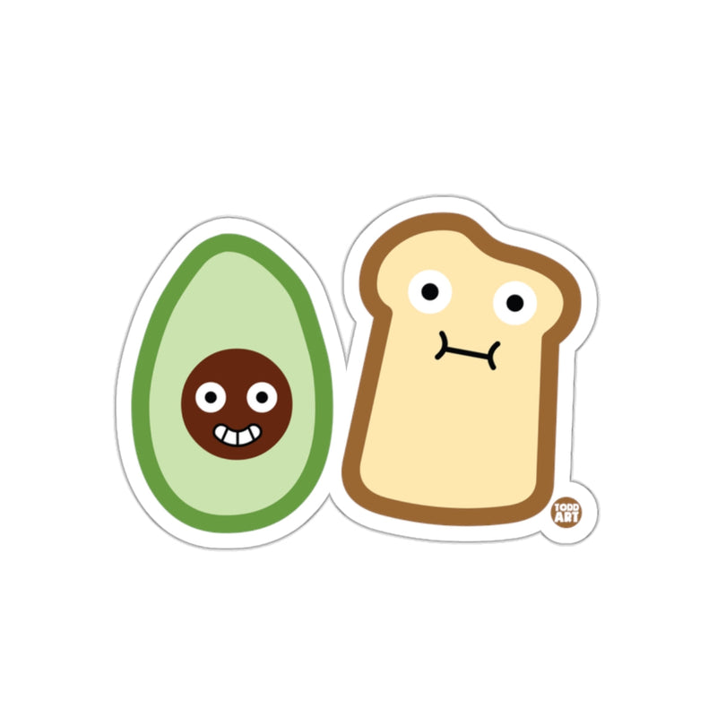 Load image into Gallery viewer, Cute Avocado and Toast Art Sticker for Fun Decor

