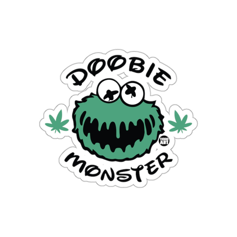 Load image into Gallery viewer, Doobie Monster Funny Green Character Sticker
