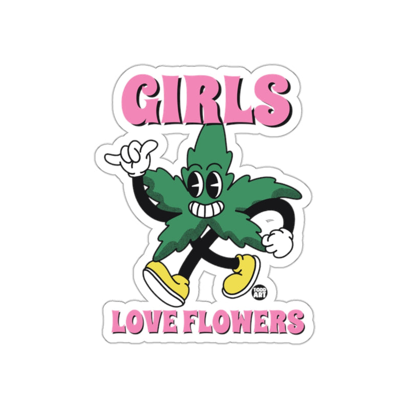 Load image into Gallery viewer, Girls Love Flowers Cartoon Sticker Design
