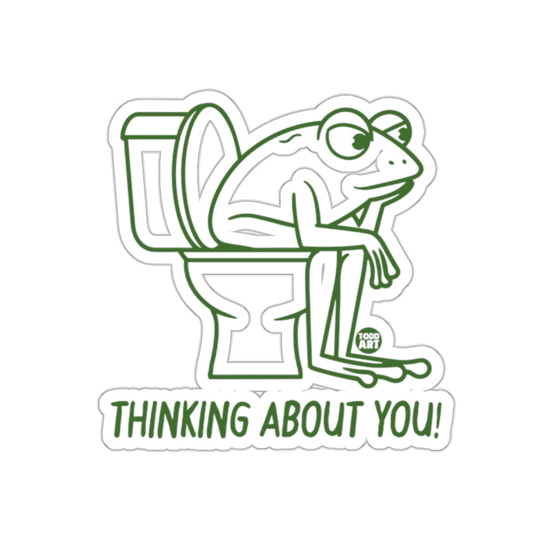Load image into Gallery viewer, Funny Thinking About You Frog Sticker
