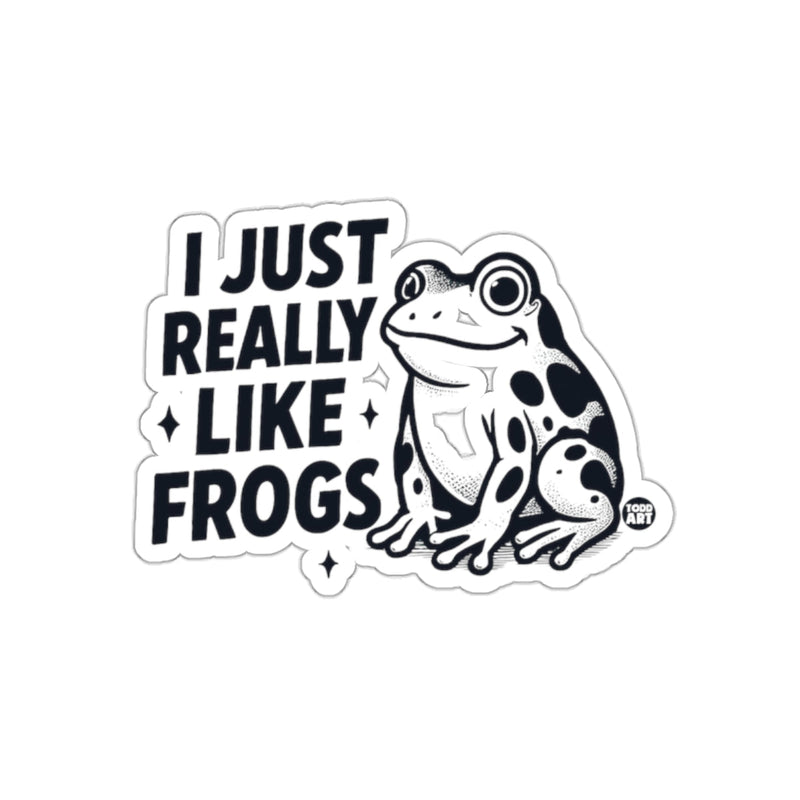 Load image into Gallery viewer, I Just Really Like Frogs Unique Graphic Sticker

