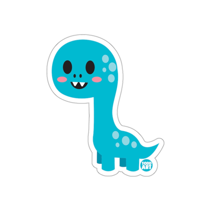 Load image into Gallery viewer, Cute Blue Dinosaur Sticker With Adorable Face Design
