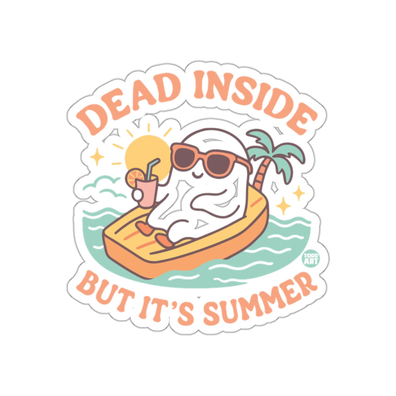 Load image into Gallery viewer, Dead Inside But It's Summer Sticker Cute Design
