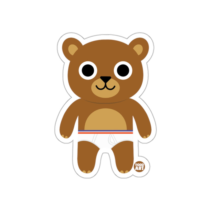 Load image into Gallery viewer, Cute Brown Bear with White Underwear Sticker
