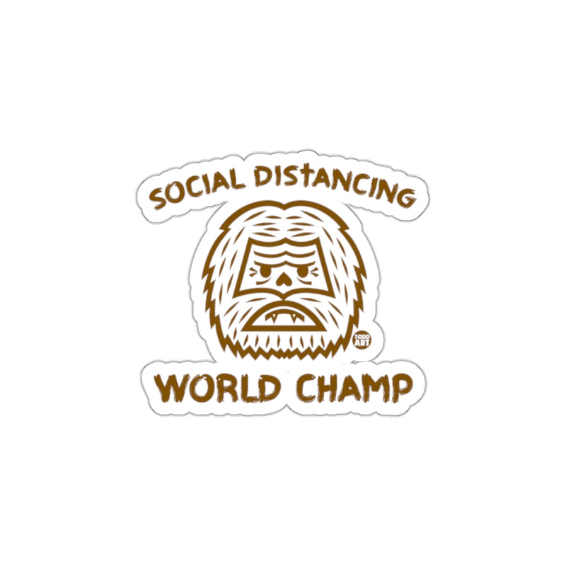 Load image into Gallery viewer, Social Distancing World Champ Sticker Quarantine Fun
