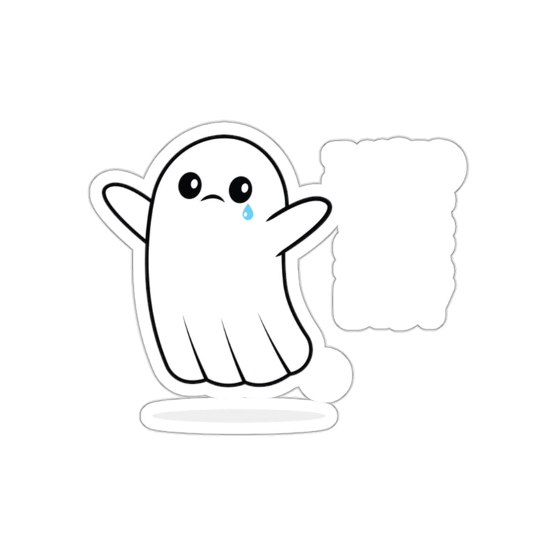 Load image into Gallery viewer, Sad Ghost with Tear Cute Illustration Sticker
