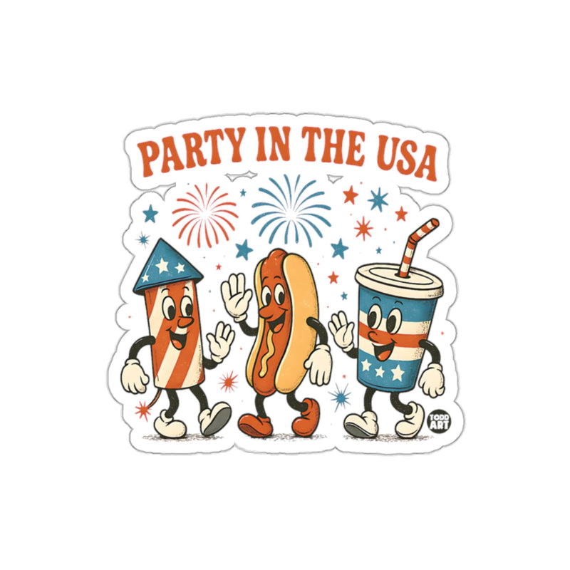 Load image into Gallery viewer, Festive Party in the USA Sticker for Celebrations
