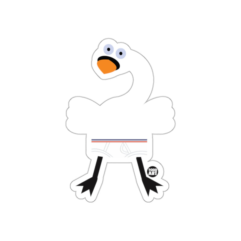 Load image into Gallery viewer, Funny Cartoon White Goose with Large Eyes Sticker
