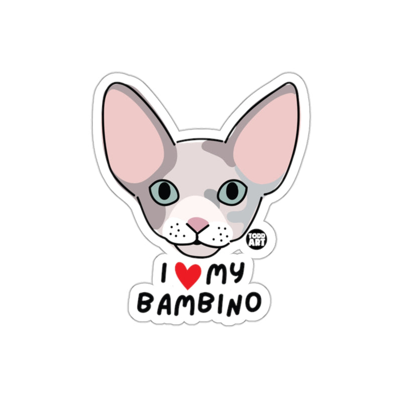 Load image into Gallery viewer, I Love My Bambino Cat Sticker Adorable Pet Decal

