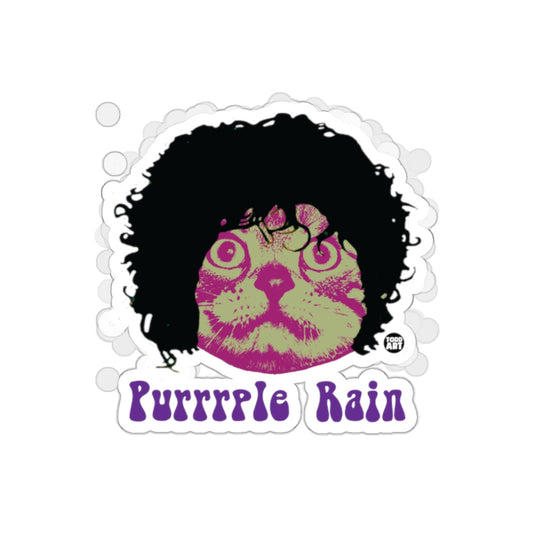 Purrrple Rain Cat Sticker Funny Unique Cat Lover Gift